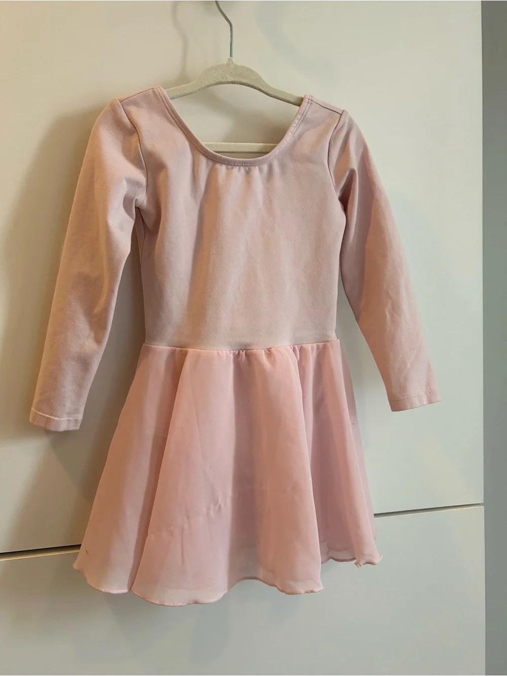 Stelle Girls' Long Sleeve Pink Ballet Dress- Size 90 (US 2T)
